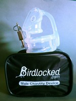Birdlocked Mini: Cage de chastet en silicone transparent